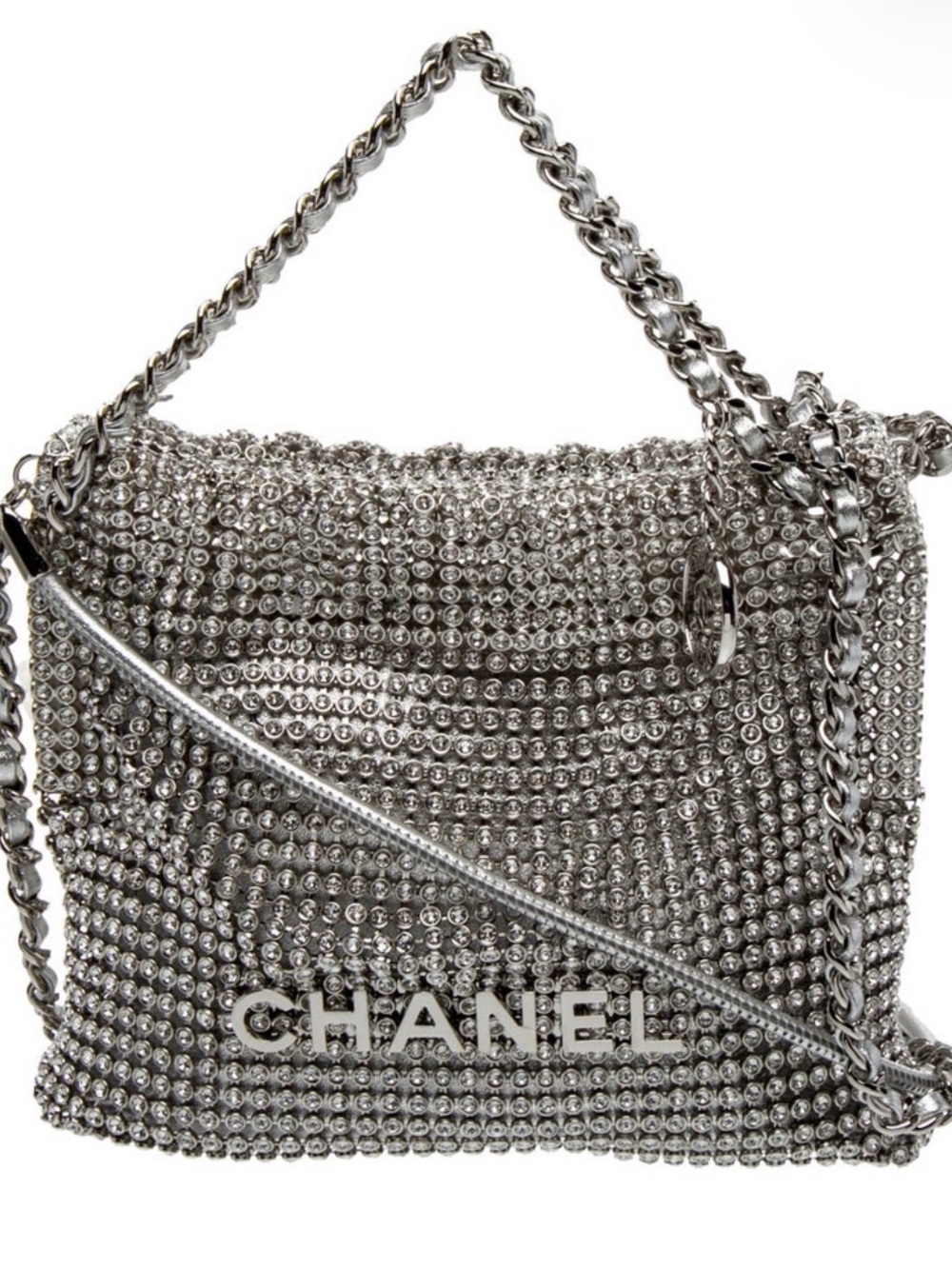 2024 Crystal Embellished Metallic Chanel